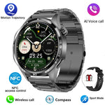 Gt5 pro relógio inteligente masculino 5 pro amoled tela hd bluetooth chamada trajetória gps nfc freqüência cardíaca bússola smartwatches 2024 novo
