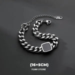 Retro chama cruz pulseira para homem mulher hip hop titânio aço splice corrente charme unisex jóias legal kpop acessórios de luxo