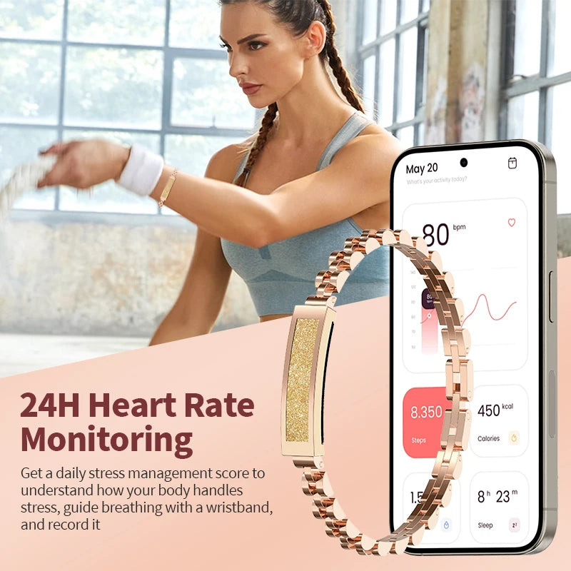 Lige 2025 nova moda smartwatch para mulheres freqüência cardíaca oxigênio no sangue sono esportes ip68 à prova dip68 água pulseira inteligente para android ios