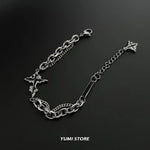 Retro chama cruz pulseira para homem mulher hip hop titânio aço splice corrente charme unisex jóias legal kpop acessórios de luxo