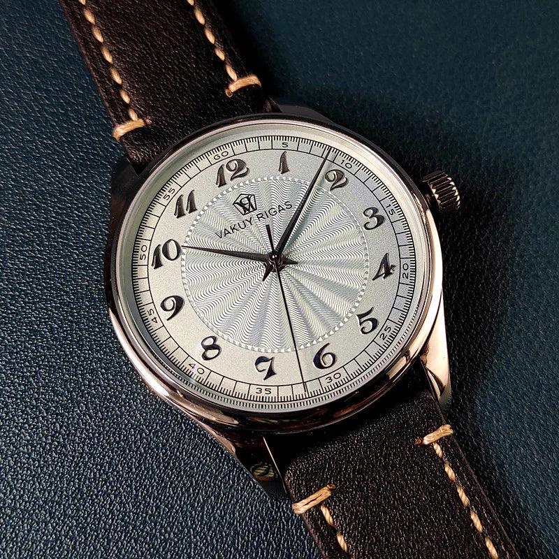Relógio de pulso mecânico automático masculino, impermeável, calendário luminoso, ponteiro de gás, piloto alemão, NH38A movimento, C1