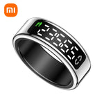 Xiaomi anel inteligente tela de exibição toque monitor saúde gesto furto vídeo/escova tiktok 5atm à prova dwaterproof água smartring para homens