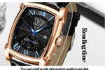 2024 CHENXI 8209 Relógios masculinos pulseira de couro casual luxo quartzo relógios de pulso quadrados à prova d'água