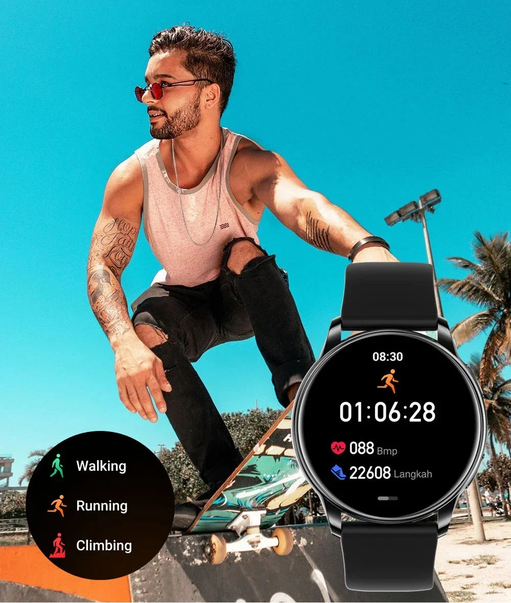 Xiaomi bluetooth chamada relógio inteligente feminino relógios de aço masculino esportes rastreador fitness freqüência cardíaca smartwatch para android ios g35