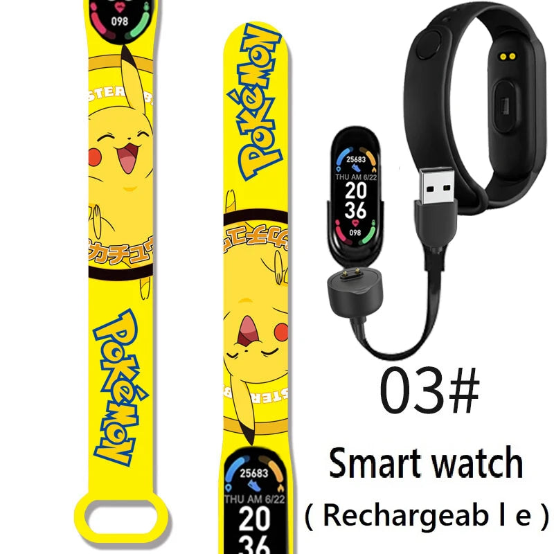 Pikachu Novo Estilo Magnético Bluetooth Relógio Inteligente Esportes Eletrônico Freqüência Cardíaca Pressão Pedômetro Música Monitoramento do Sono Blood Toy