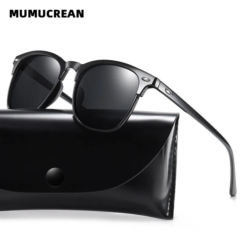 Novos óculos de sol polarizados clássico retro masculino óculos de sol ao ar livre uv400 plástico quadrado tendência tons eyewear