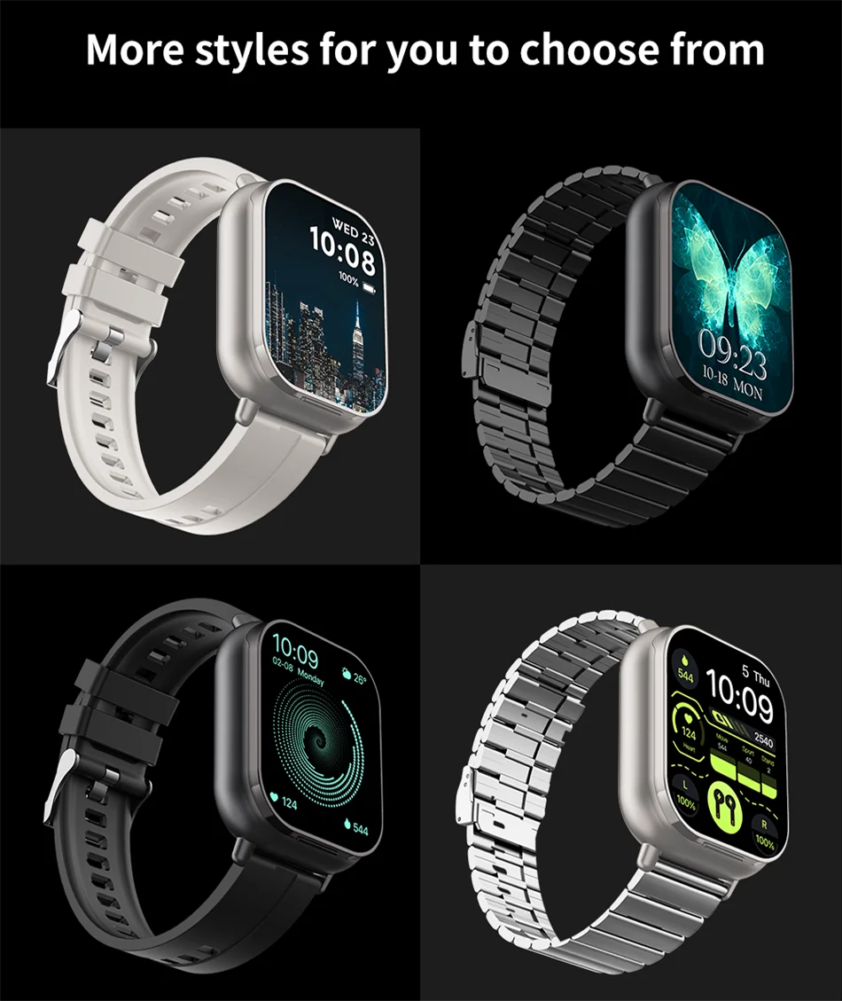 2024 relógio inteligente 2 em 1 com fone de ouvido smartwatch bluetooth chamada relógio masculino gps pista monitor freqüência cardíaca jogar música smartwatch