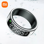 Xiaomi anel inteligente tela de exibição toque monitor saúde gesto furto vídeo/escova tiktok 5atm à prova dwaterproof água smartring para homens