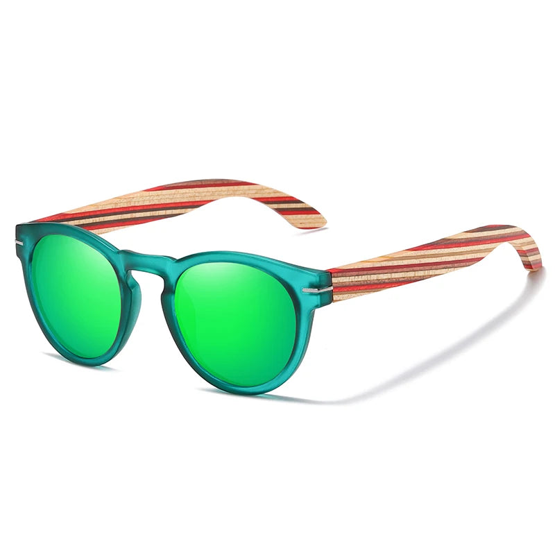 Xsw marca designer polarizado óculos de sol dos homens quadro plástico madeira earpieces moda oval óculos de sol lente espelho uv400