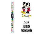 Nova disney mickey minnie led toque relógio donald duckbracelet relógio estudante crianças esportes dos desenhos animados relógio eletrônico presente brinquedo
