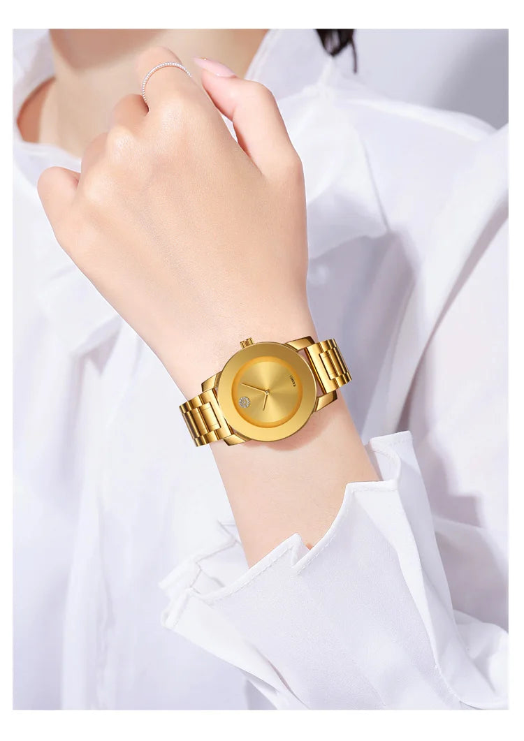 Skmei unissex quartzo pulseira à prova d'água relógios de luxo pulseira de aço inoxidável estilo simples display analógico relógio de pulso fashion