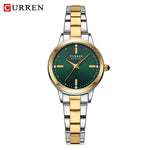 Curren relógios femininos moda original relógio de pulso de quartzo para senhoras mostrador romano deslumbrante diamante à prova dwaterproof água luminosa luxo novo