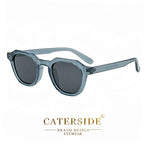 Caterside retro polarizado óculos de sol dos homens ultraleve tr90 quadro polígono feminino óculos de sol ao ar livre alta qualidade viagem