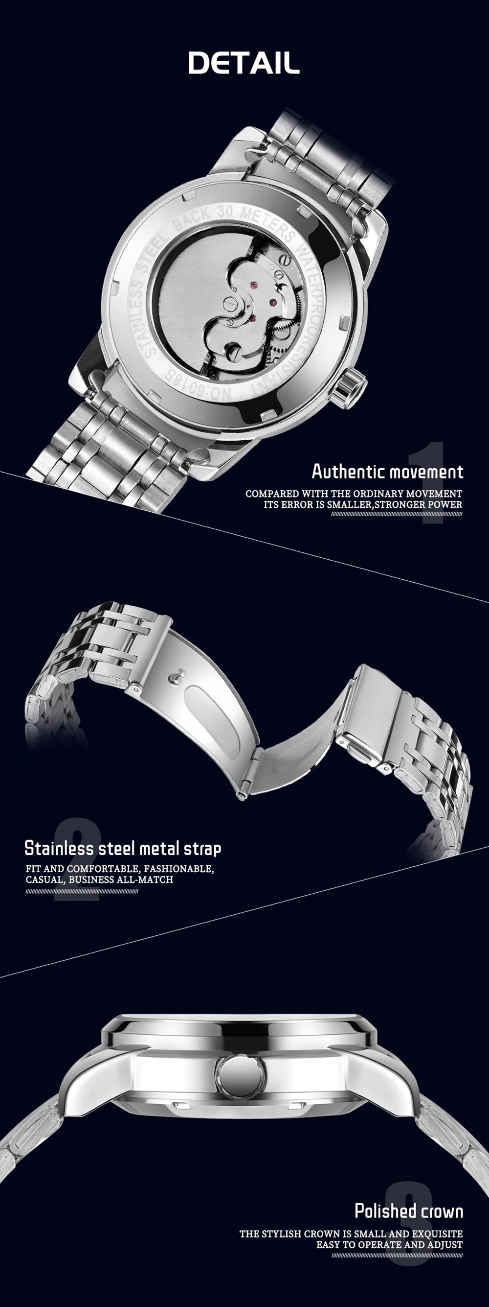 Forsining moda masculina luxo negócios pulseira de metal turbilhão luminoso relógio mecânico automático diamante artificial relógio de pulso