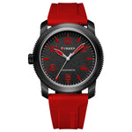 CURREN Moda Simples Relógios Masculinos com Grande Mostrador de Numerais Relógio de Pulso de Quartzo para Cavalheiro de Negócios com Pulseira de Silicone