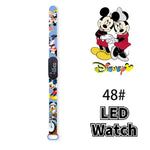 Nova disney mickey minnie led toque relógio donald duckbracelet relógio estudante crianças esportes dos desenhos animados relógio eletrônico presente brinquedo