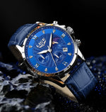Novos relógios masculinos lige marca superior de luxo couro casual relógio quartzo esporte à prova dwaterproof água relógio relogios masculino + caixa