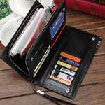 Baellery homens carteiras longas grande capacidade zíper bolsa titular do cartão masculino bolsa moeda bolso marca de luxo carteira embreagem para homem