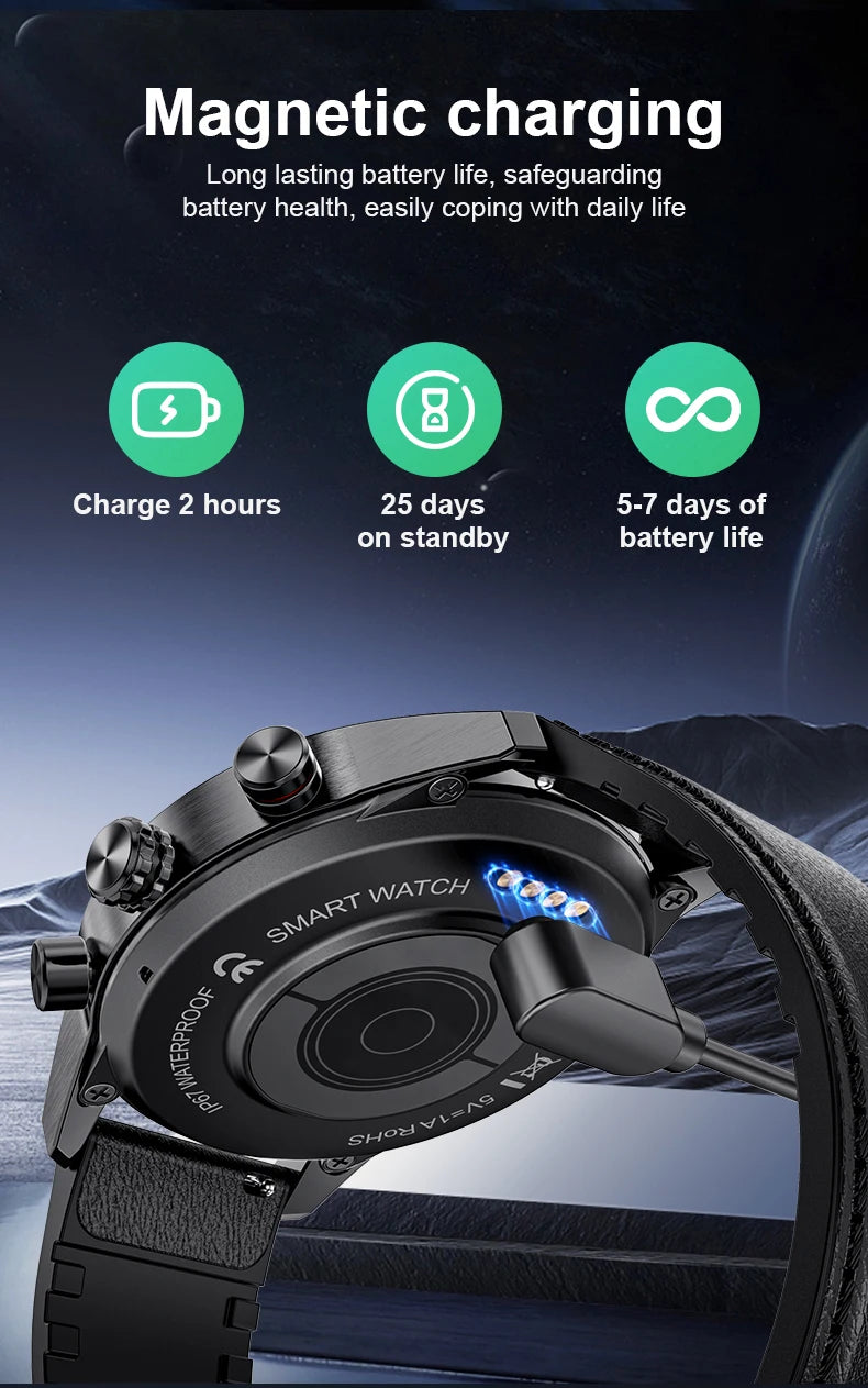 Lige 2024 novo robusto militar gps relógio inteligente masculino amoled tela hd freqüência cardíaca bluetooth chamada à prova dwaterproof água ao ar livre smartwatch
