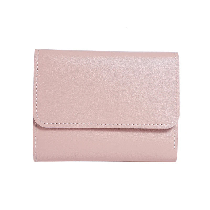 Novas carteiras fofas para mulheres pequeno ferrolho menina titular do cartão de crédito para couro do plutônio bolsa de moedas carteira feminina bolsas curtas para mulheres