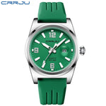 Crrju casual relógio de pulso quartzo moda à prova dwaterproof água relógios masculinos esporte pulseira silicone masculino relógio luminoso relogio masculino