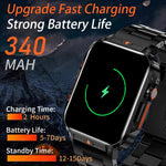 Novo esportes ao ar livre relógio inteligente masculino 1.95 polegada freqüência cardíaca oxigênio no sangue à prova dwaterproof água bt chamada smartwatch presente masculino para android ios