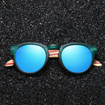 Xsw marca designer polarizado óculos de sol dos homens quadro plástico madeira earpieces moda oval óculos de sol lente espelho uv400