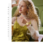 Curren-relógio de quartzo de luxo feminino, relógio pulseira magnética, pulseira esportiva, para mulheres
