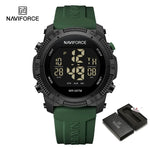 NAVIFORCE NF7104 Novos relógios esportivos digitais LCD para homens moda pulseira de silicone relógio de pulso eletrônico militar