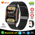 Novo esportes ao ar livre relógio inteligente masculino 1.95 polegada freqüência cardíaca oxigênio no sangue à prova dwaterproof água bt chamada smartwatch presente masculino para android ios