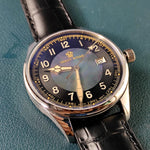 Relógio de pulso mecânico automático masculino, impermeável, calendário luminoso, ponteiro de gás, piloto alemão, movimento Nh35, C1