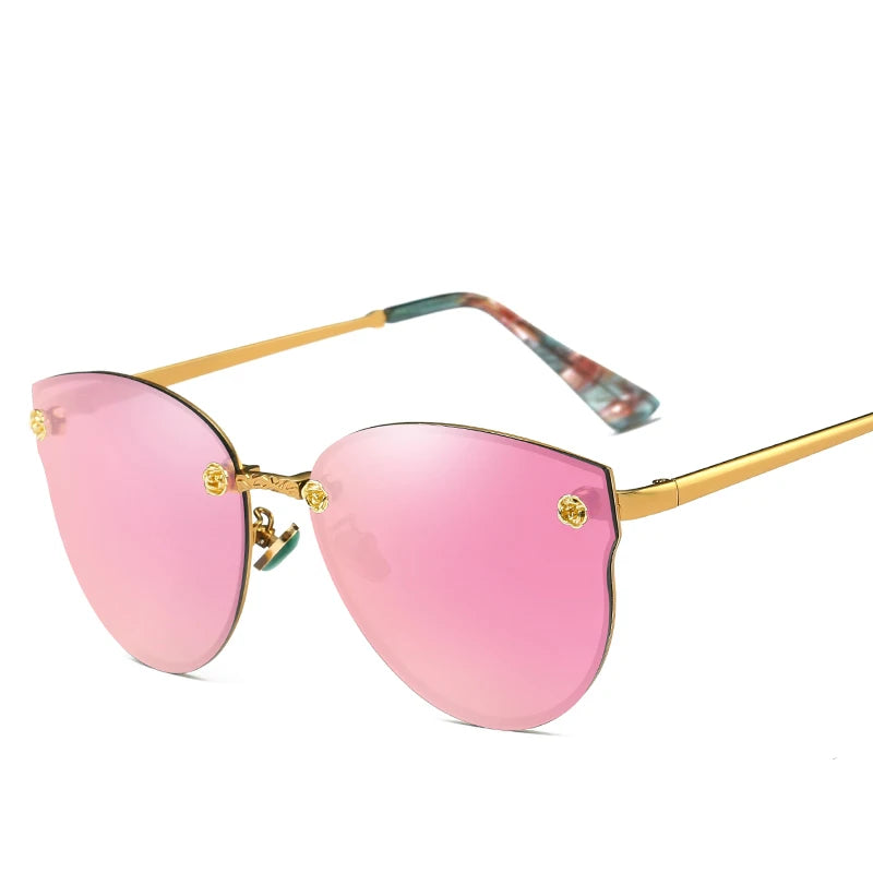 Xsw marca de moda designer feminino óculos de sol polarizados clássico marca designer tons armação metal óculos de sol luxo 382