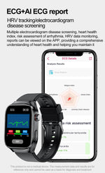 2024 novo grau médico ácido úrico gordura no sangue smartwatch ecg glicose no sangue freqüência cardíaca pressão arterial monitoramento de saúde relógio inteligente