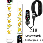 Pikachu Novo Estilo Magnético Bluetooth Relógio Inteligente Esportes Eletrônico Freqüência Cardíaca Pressão Pedômetro Música Monitoramento do Sono Blood Toy