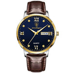 Poedagar mais novo relógio masculino à prova dwaterproof água casual pulseira de couro luminosa relógios de luxo para homem data semana exibição esportes relógios quartzo
