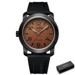 CURREN Moda Simples Relógios Masculinos com Grande Mostrador de Numerais Relógio de Pulso de Quartzo para Cavalheiro de Negócios com Pulseira de Silicone