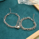 Amantes do amor fivela magnética pulseira criativa dia dos namorados ímã amor atraente pulseira casal pulseiras cubanas