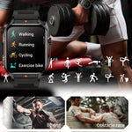 Novo esportes ao ar livre relógio inteligente masculino 1.95 polegada freqüência cardíaca oxigênio no sangue à prova dwaterproof água bt chamada smartwatch presente masculino para android ios