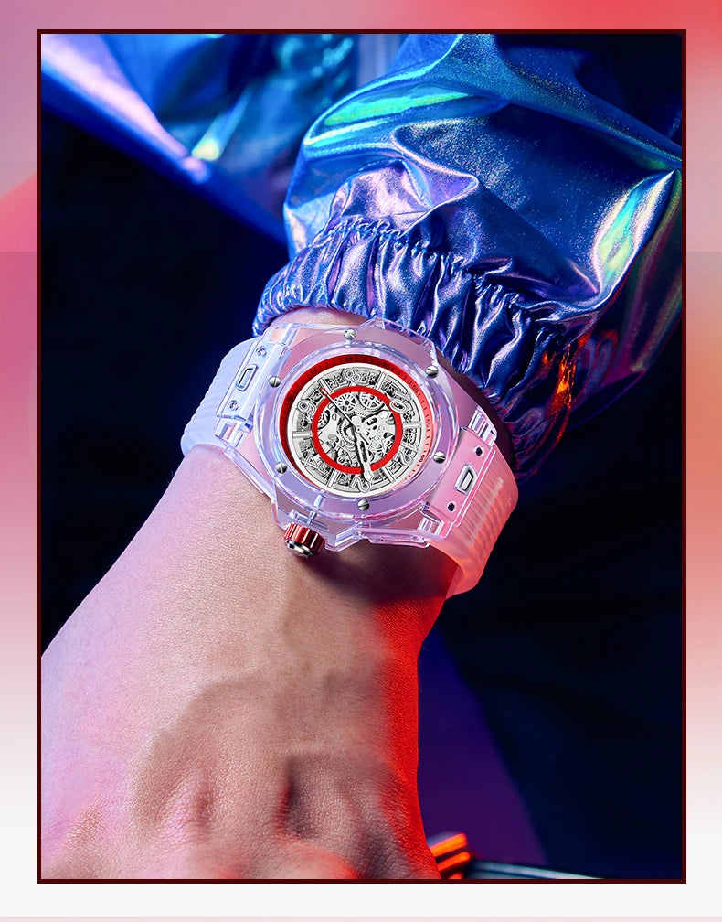 Onola 2023 novo relógio de luxo totalmente automático masculino à prova dwaterproof água moda luxo relógio mecânico