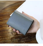 Couro nova bolsa feminina pequena carteira de couro curto marca luxo mini moda feminina carteiras e bolsa titular do cartão de crédito