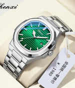 Chenxi 8222 luxo ouro aço inoxidável luminoso casual relógio de negócios para homens moda quartzo relógios pulso à prova dwaterproof água