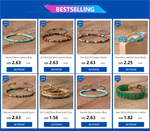 2x3 ouro/prata/ouro rosa contas facetadas trança pulseira ajustável para mulheres homens cintilante delicado pulseira jóias