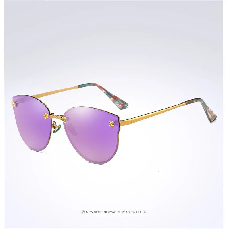 Xsw marca de moda designer feminino óculos de sol polarizados clássico marca designer tons armação metal óculos de sol luxo 382