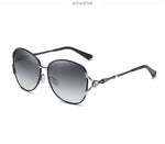 Aowear marca vintage polarizado óculos de sol feminino alta qualidade diamante oversized gradiente óculos de sol lunette de soleil