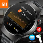 Xiaomi lipídios no sangue úrico glicose no sangue relógio inteligente masculino rastreador de fitness relógio freqüência cardíaca bluetooth chamando ecg + ppg smartwatch