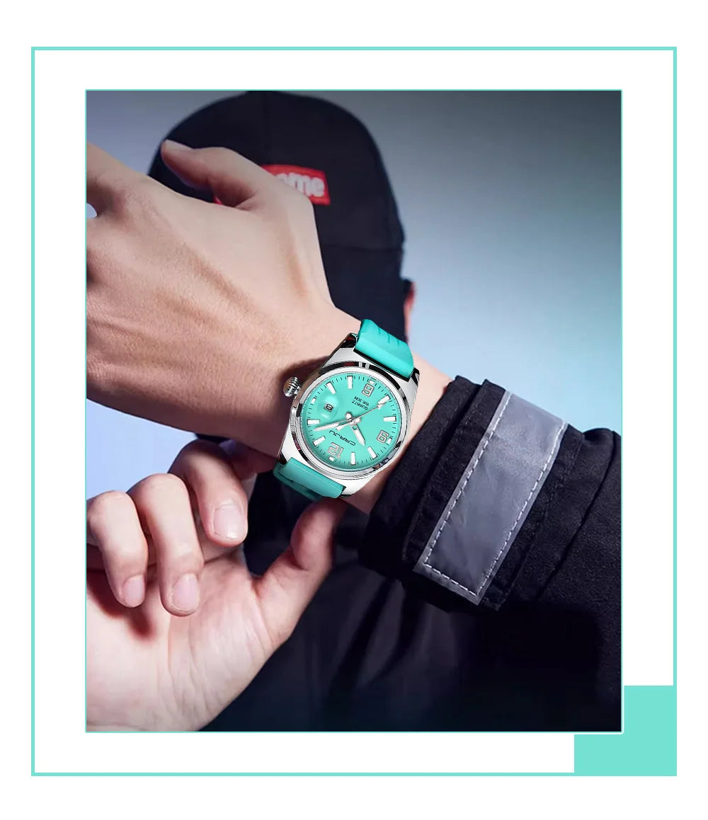 Crrju casual relógio de pulso quartzo moda à prova dwaterproof água relógios masculinos esporte pulseira silicone masculino relógio luminoso relogio masculino