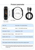 LIGE-Relógio Inteligente Amoled para Homens e Mulheres, Banda Inteligente, Frequência Cardíaca, Sangue, Pulseira Inteligente Impermeável, Rastreador de Fitness Esportivo, 2023