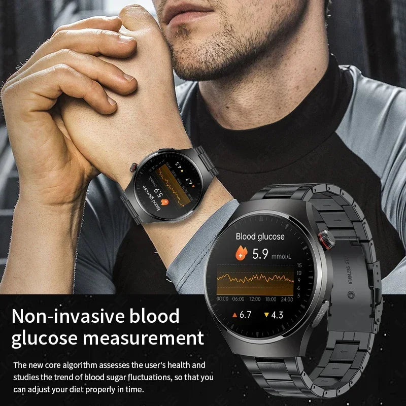 Xiaomi lipídios no sangue úrico glicose no sangue relógio inteligente masculino rastreador de fitness relógio freqüência cardíaca bluetooth chamando ecg + ppg smartwatch