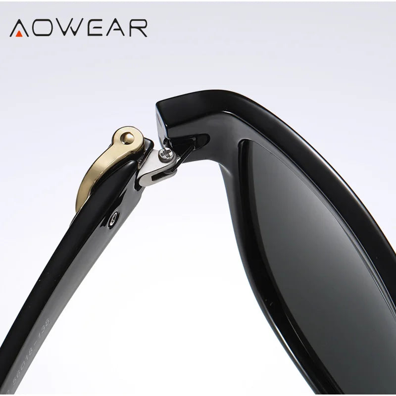 Aowear feminino polarizado vintage óculos de sol para mulheres moda espelho tons óculos de sol senhoras condução óculos gafas de sol mujer