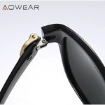 Aowear feminino polarizado vintage óculos de sol para mulheres moda espelho tons óculos de sol senhoras condução óculos gafas de sol mujer